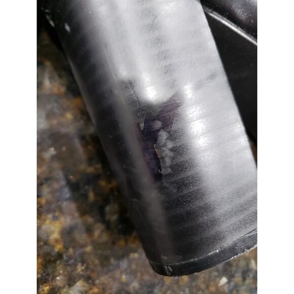 Just Fab Ankle Wrap Booties Women's 8 Black Leather Harper Peep Toe Back Zip - Picture 8 of 11